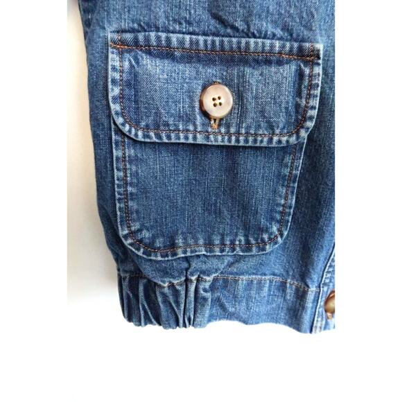 SEZANE Anila Organic Cotton Denim Crop Utility Jacket Anthropologie 34 XS $145 - Picture 8 of 12